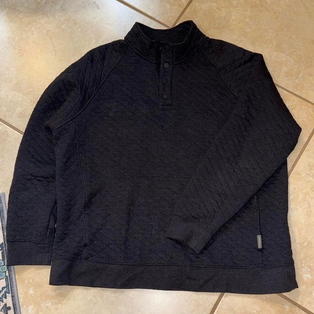 Eddie-bauer Men's Black and Grey Sweatshirt